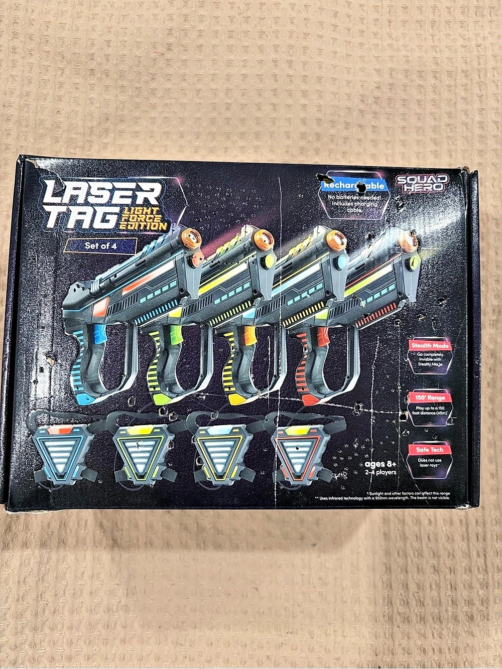 Squad Hero Laser Tag Light Force Edition Set of 4 Black & Multicolor